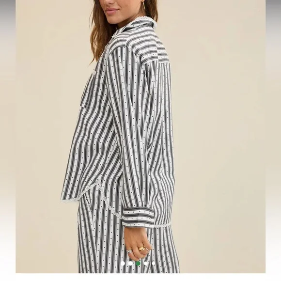 Aerie Street Flannel Trouser PJ top size M - Picture 4 of 4